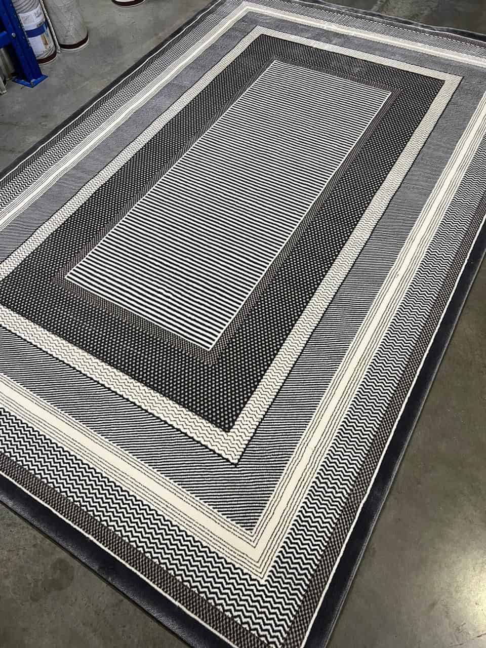 Modern Bordered Indoor/Outdoor Rug – MAYLUV WORLD