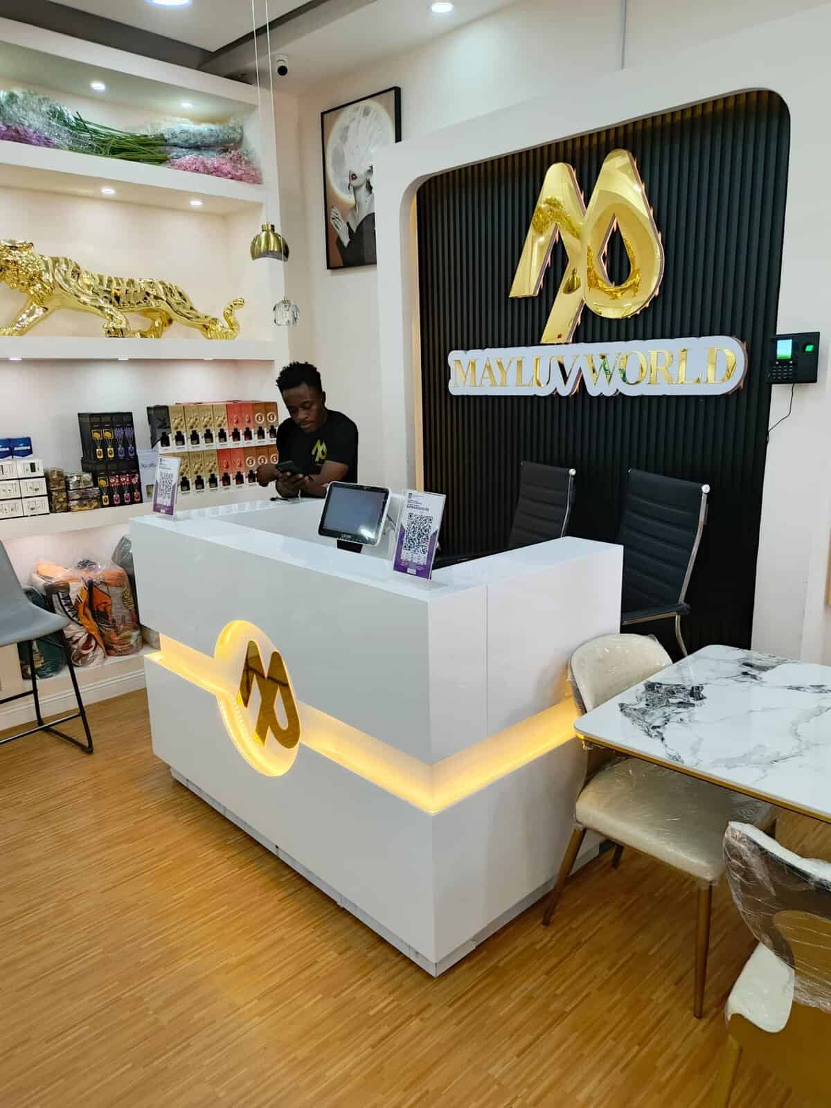 mayluv world interior decor company showroom in Lagos